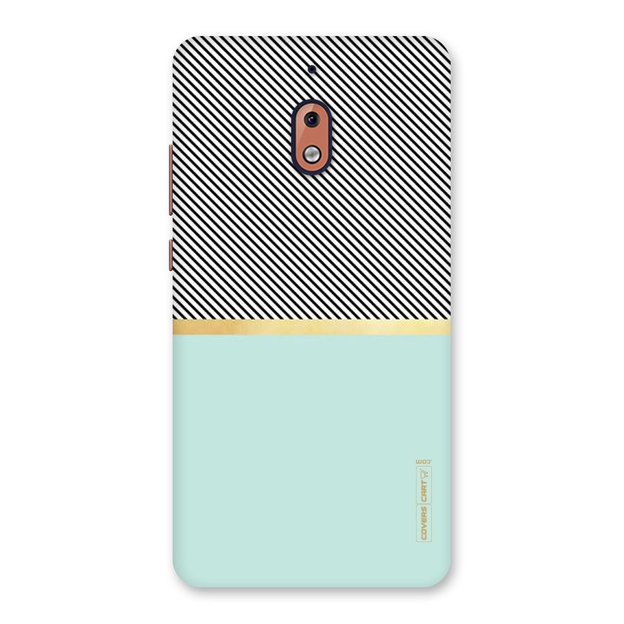 Pastel Green Base Stripes Back Case for Nokia 2.1