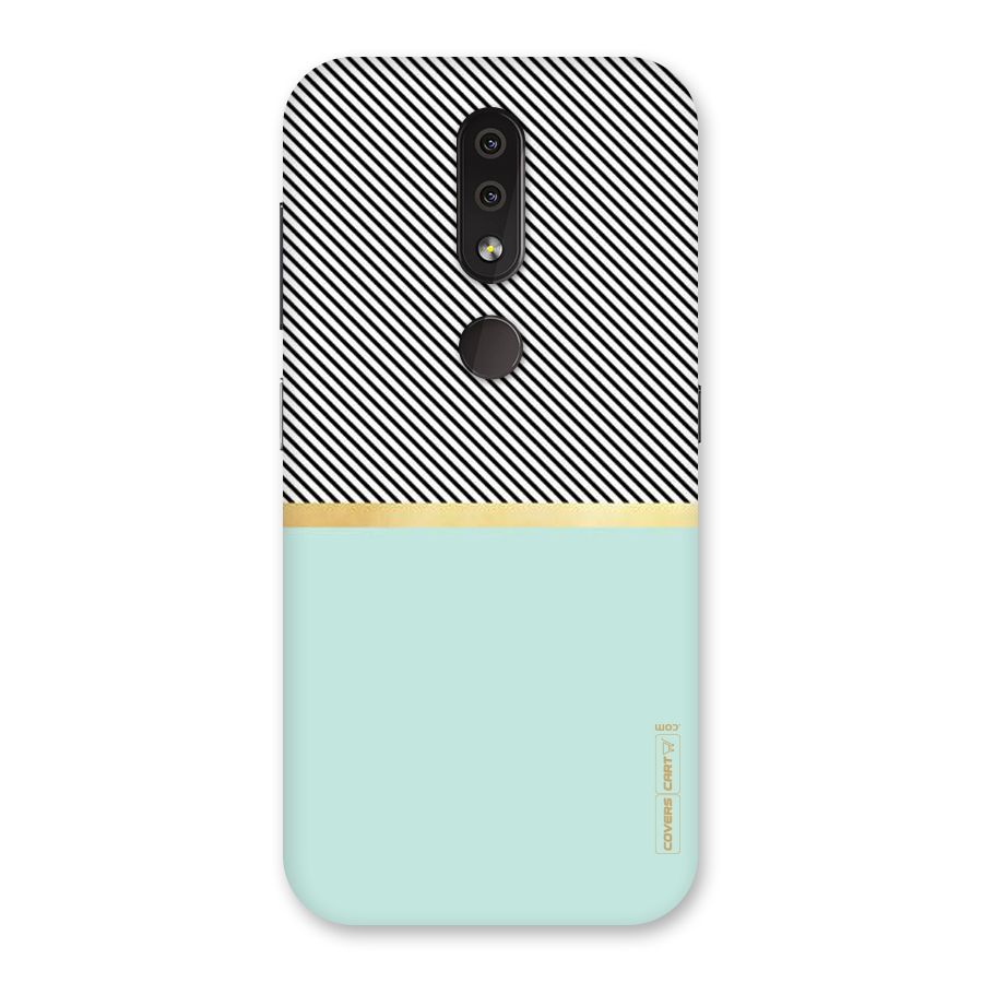 Pastel Green Base Stripes Back Case for Nokia 4.2