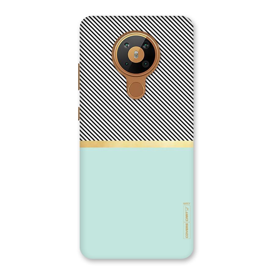 Pastel Green Base Stripes Back Case for Nokia 5.3