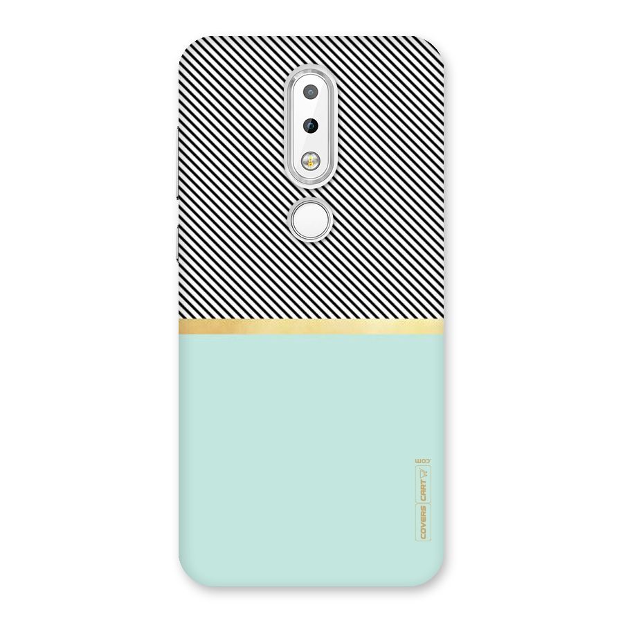 Pastel Green Base Stripes Back Case for Nokia 6.1 Plus