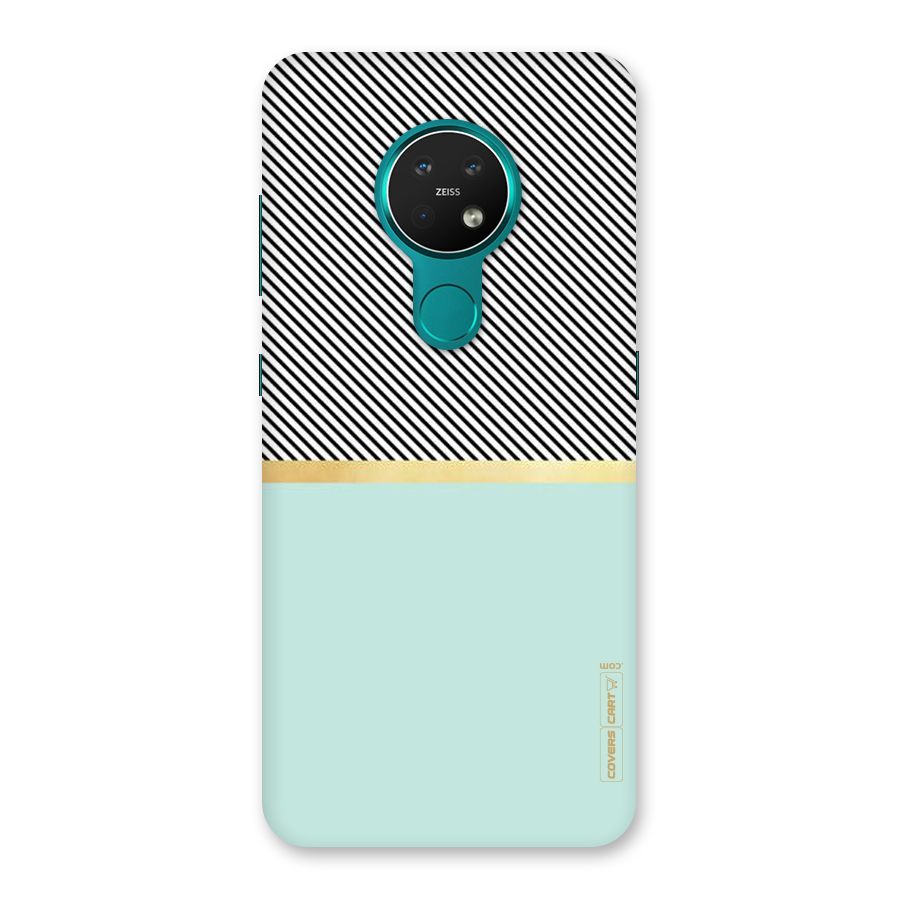 Pastel Green Base Stripes Back Case for Nokia 7.2