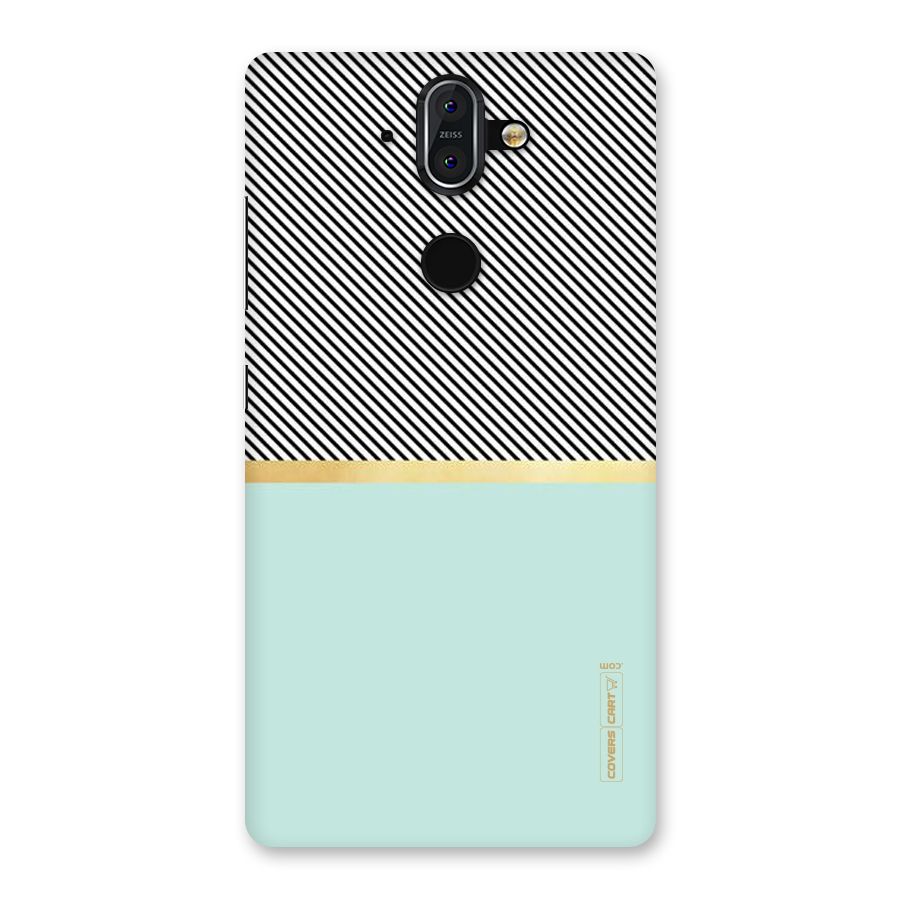Pastel Green Base Stripes Back Case for Nokia 8 Sirocco