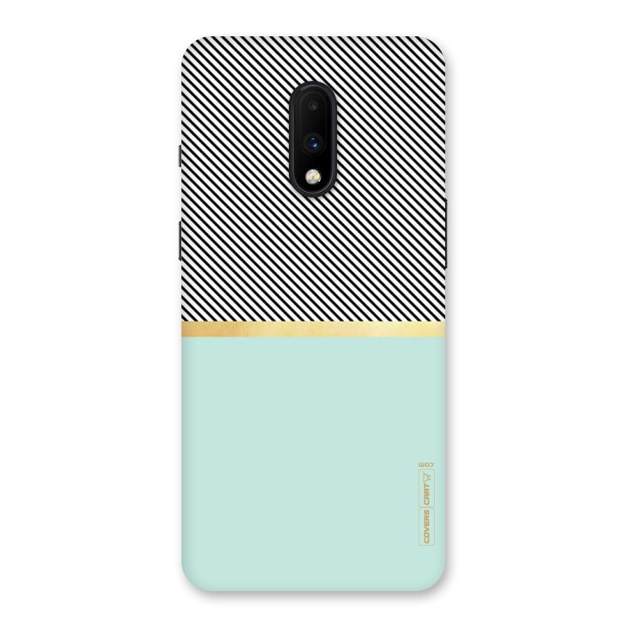 Pastel Green Base Stripes Back Case for OnePlus 7