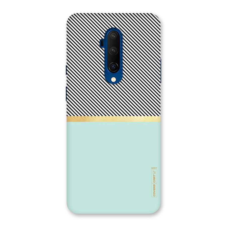 Pastel Green Base Stripes Back Case for OnePlus 7T Pro