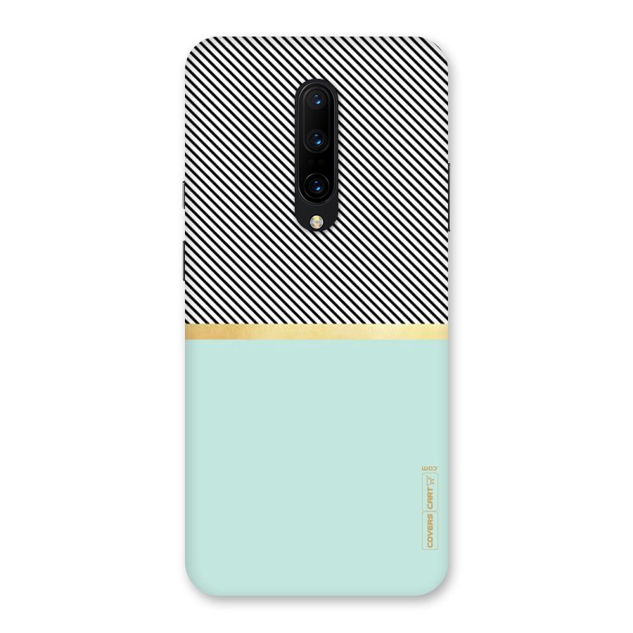 Pastel Green Base Stripes Back Case for OnePlus 7 Pro