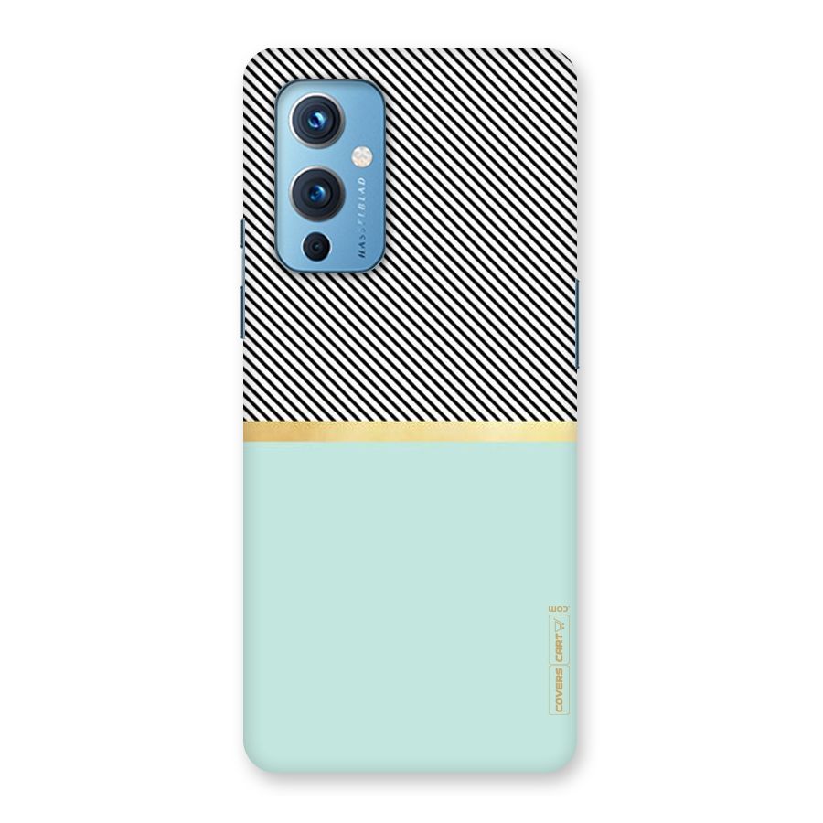Pastel Green Base Stripes Back Case for OnePlus 9
