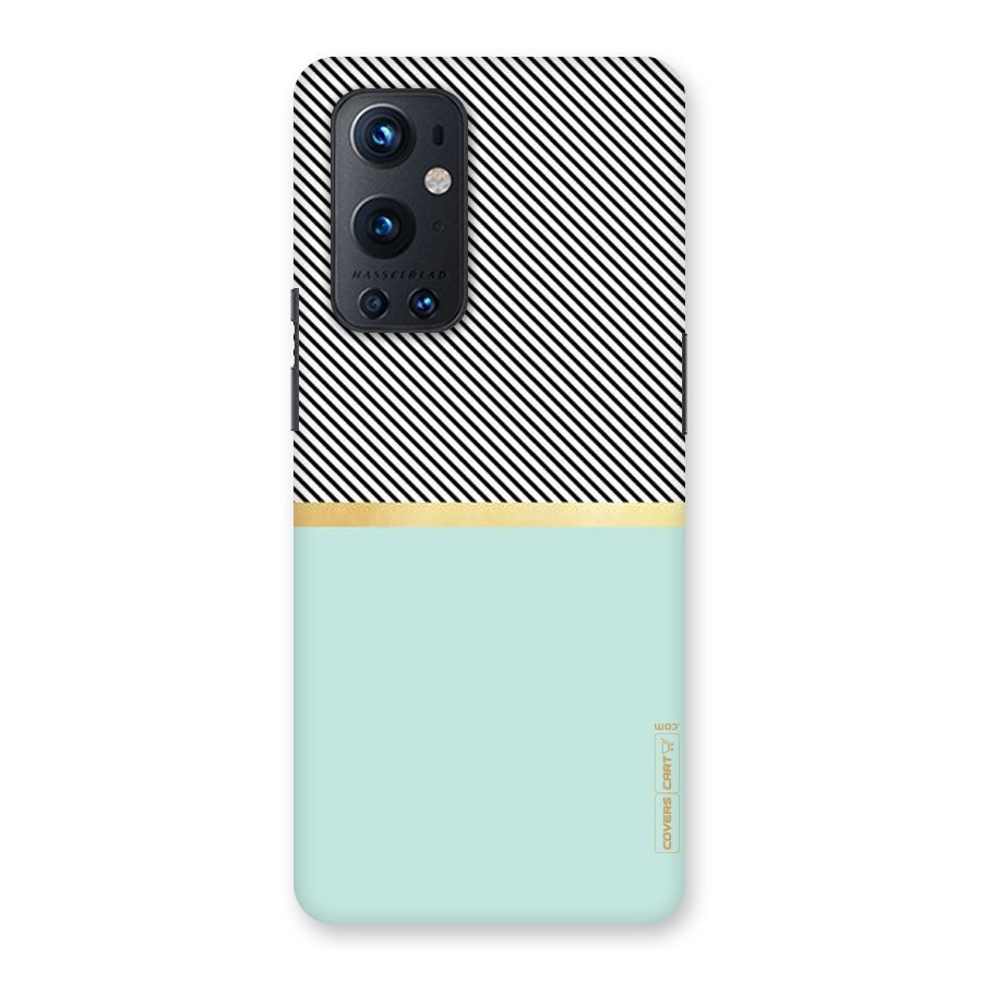 Pastel Green Base Stripes Back Case for OnePlus 9 Pro