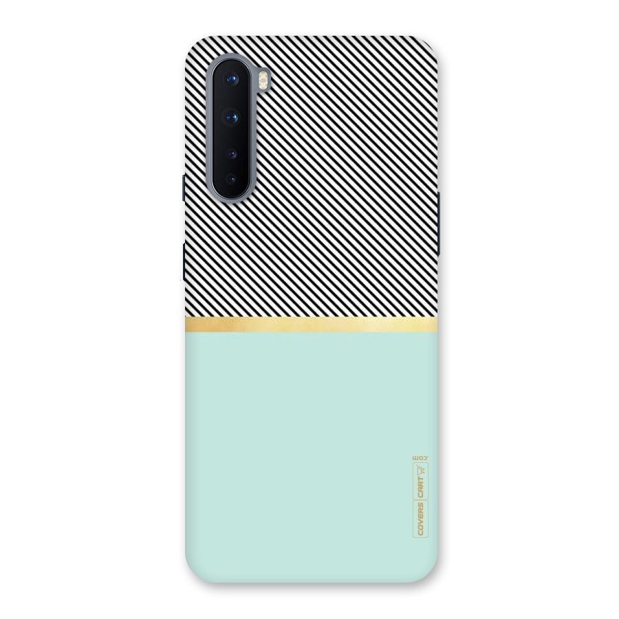 Pastel Green Base Stripes Back Case for OnePlus Nord
