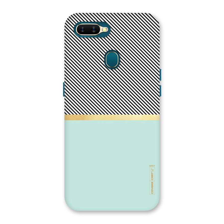 Pastel Green Base Stripes Back Case for Oppo A11k