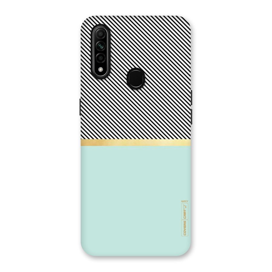 Pastel Green Base Stripes Back Case for Oppo A31