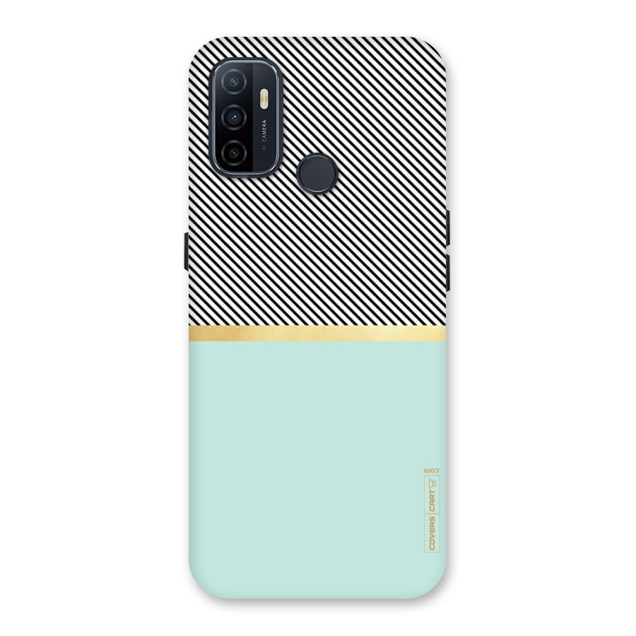 Pastel Green Base Stripes Back Case for Oppo A32
