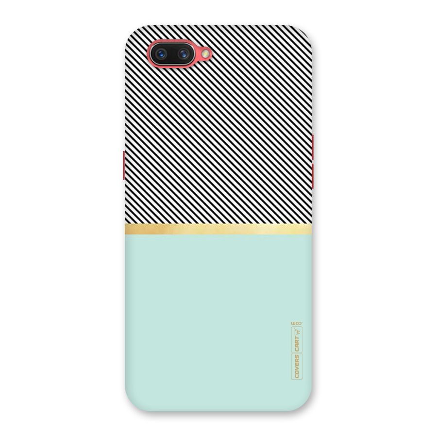 Pastel Green Base Stripes Back Case for Oppo A3s