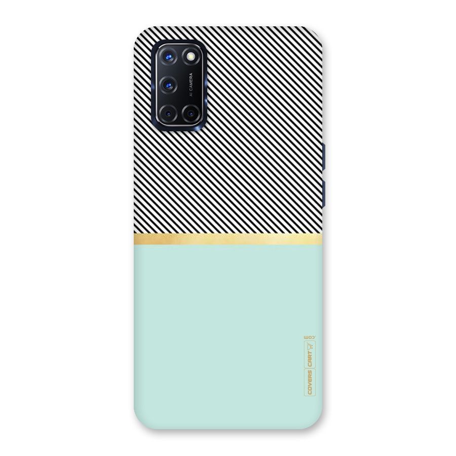 Pastel Green Base Stripes Back Case for Oppo A52