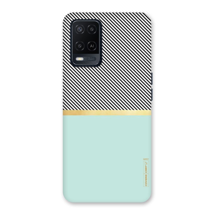 Pastel Green Base Stripes Back Case for Oppo A54
