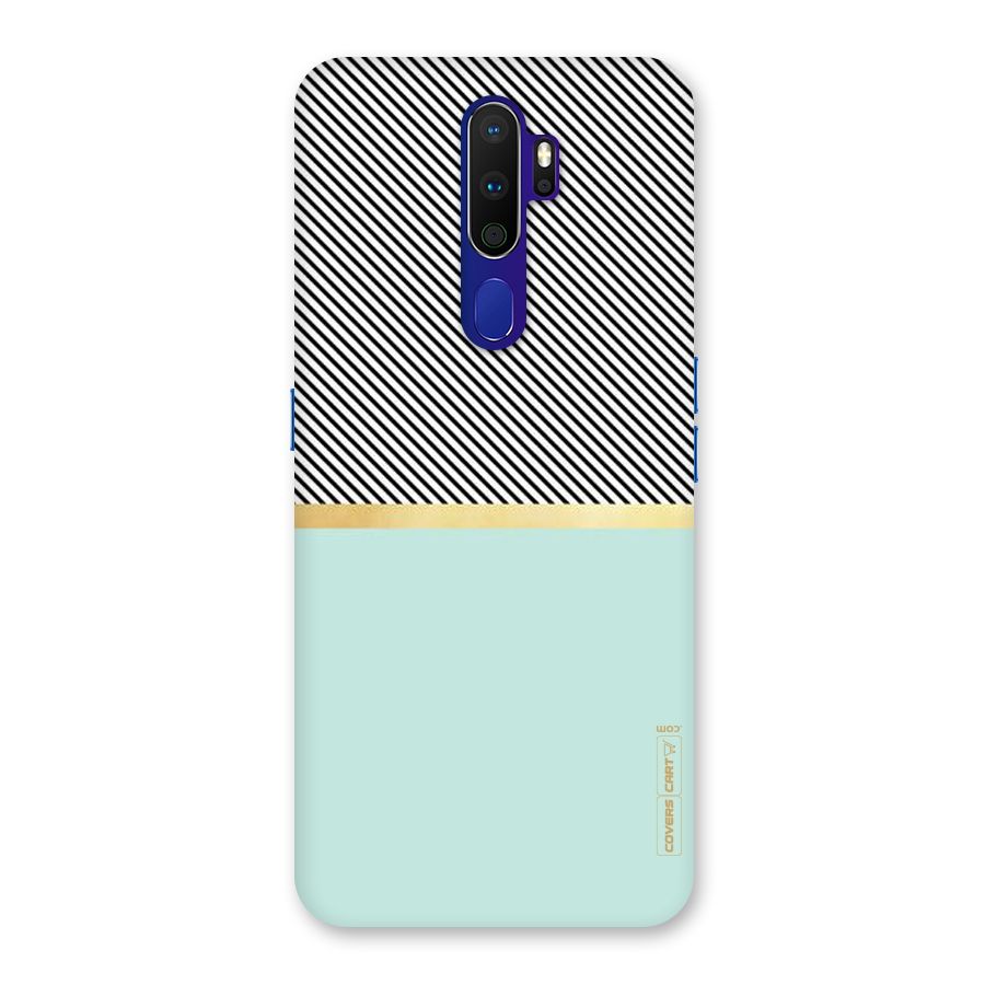 Pastel Green Base Stripes Back Case for Oppo A9 (2020)
