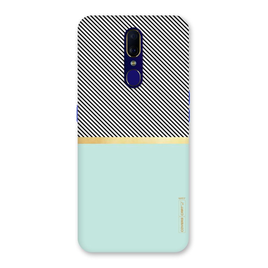Pastel Green Base Stripes Back Case for Oppo F11