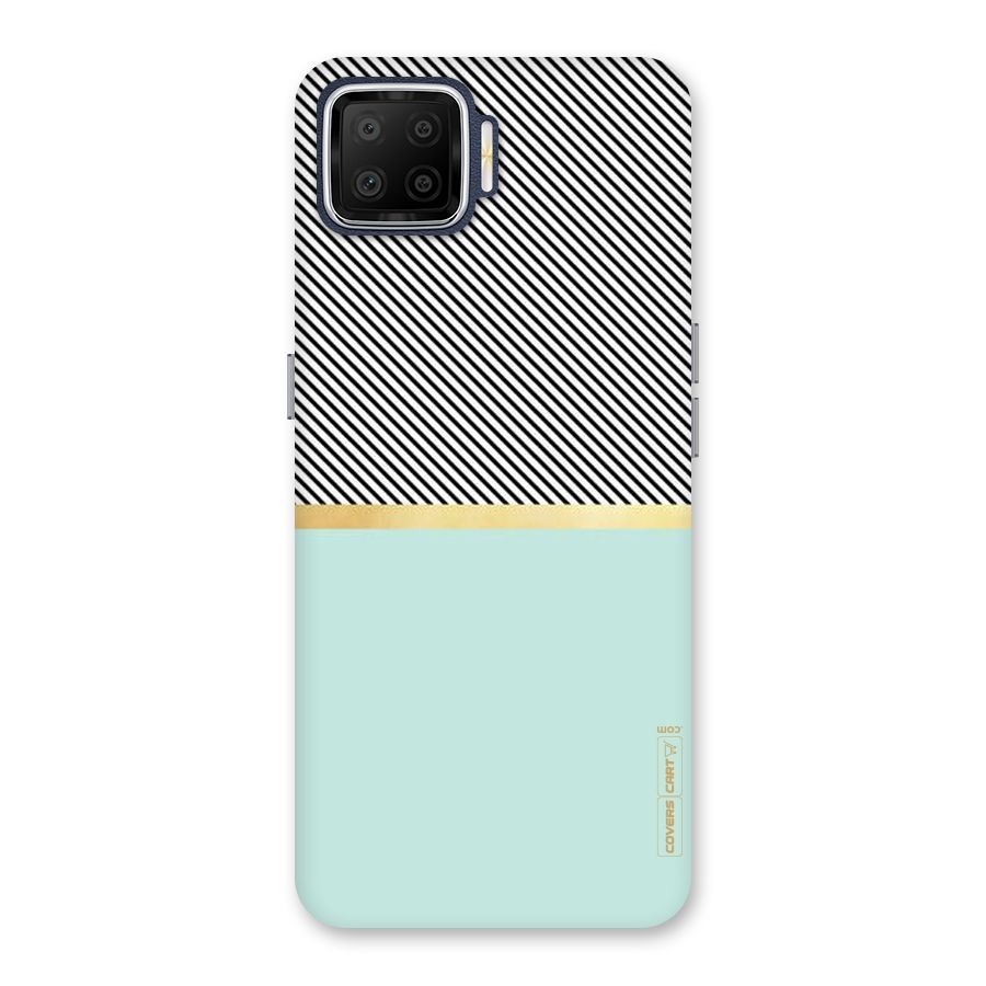 Pastel Green Base Stripes Back Case for Oppo F17