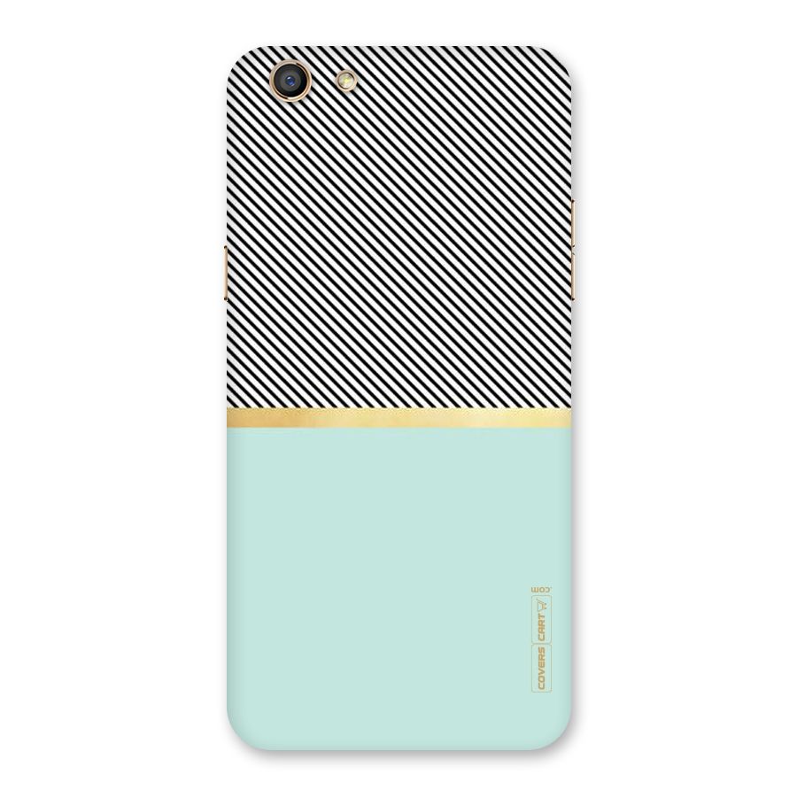 Pastel Green Base Stripes Back Case for Oppo F3