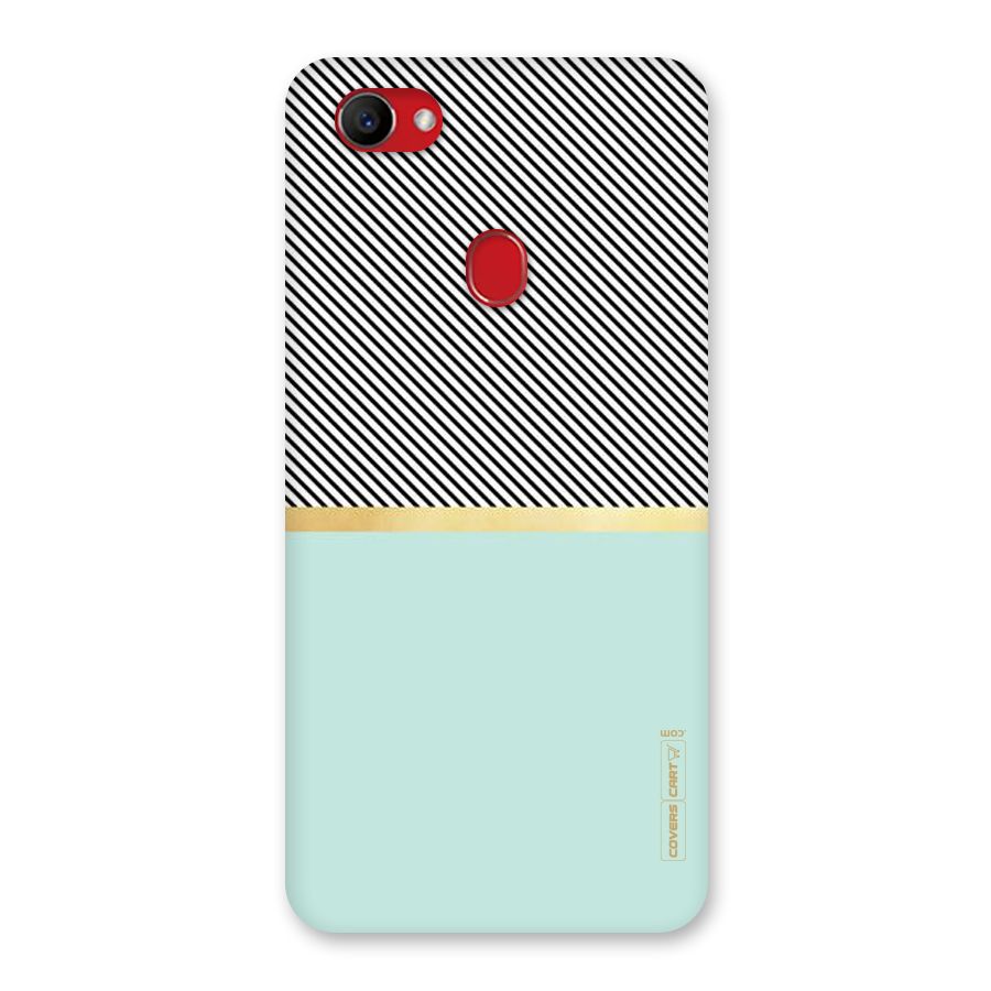 Pastel Green Base Stripes Back Case for Oppo F7