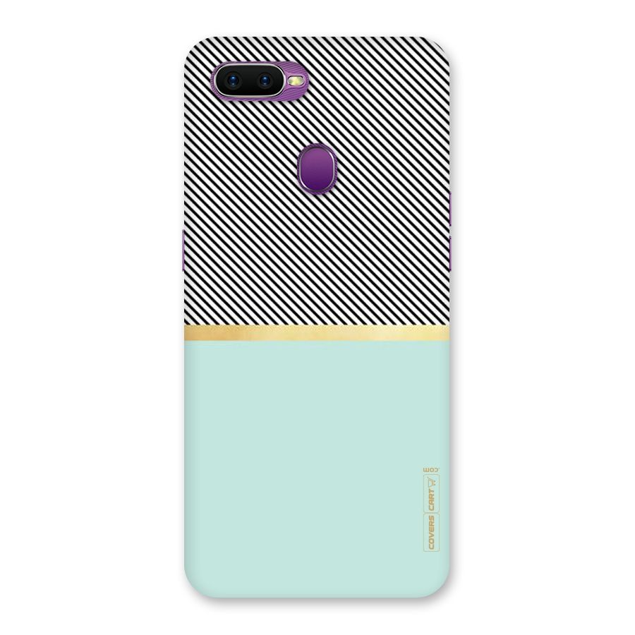 Pastel Green Base Stripes Back Case for Oppo F9