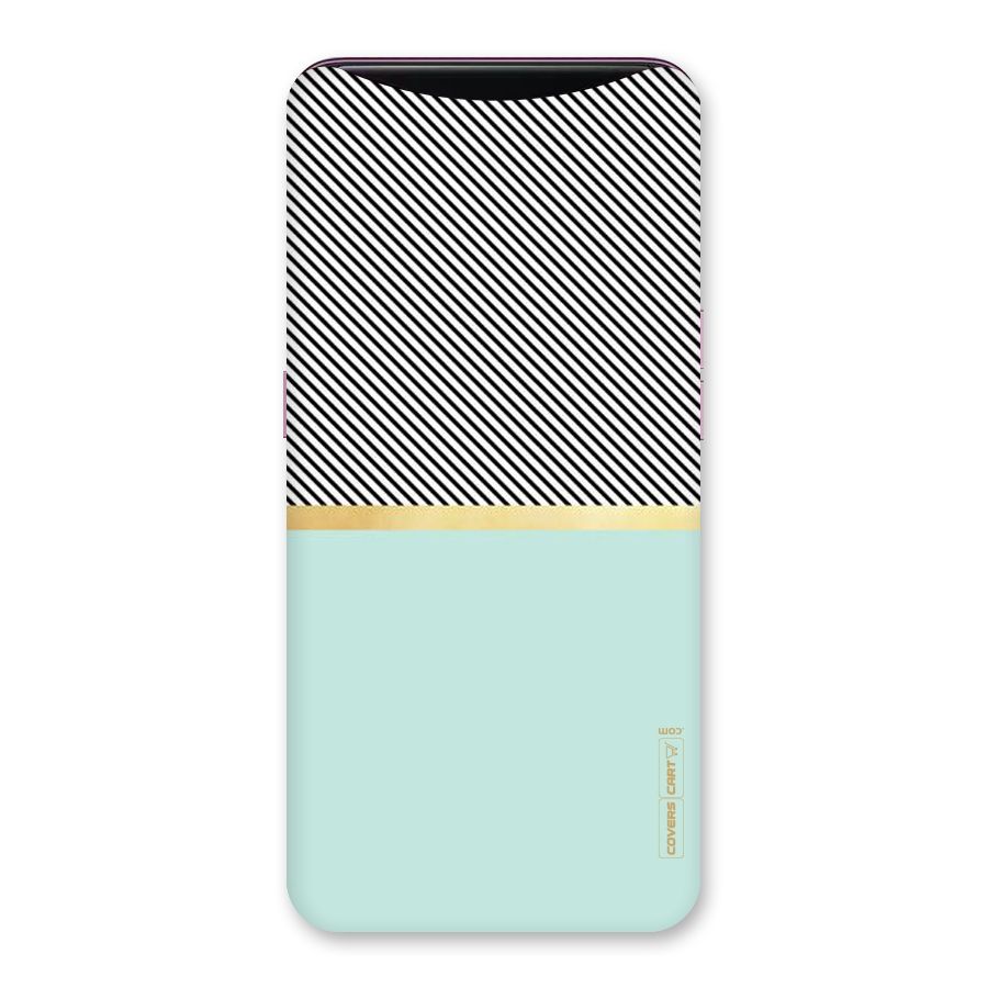 Pastel Green Base Stripes Back Case for Oppo Find X