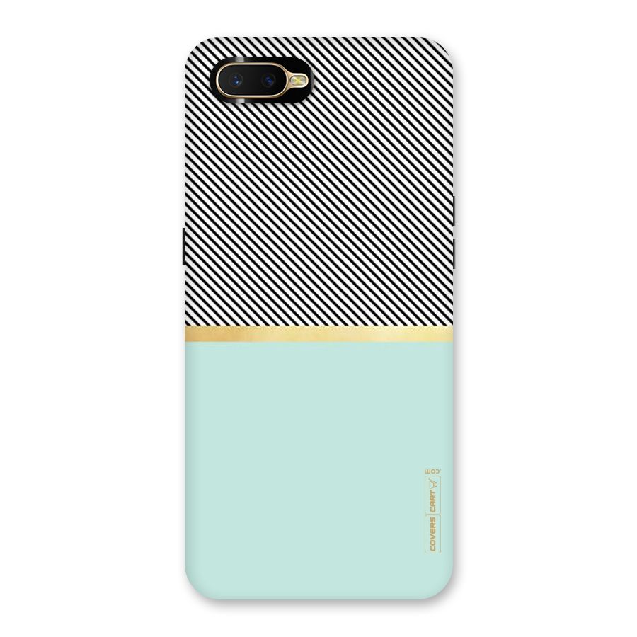 Pastel Green Base Stripes Back Case for Oppo K1