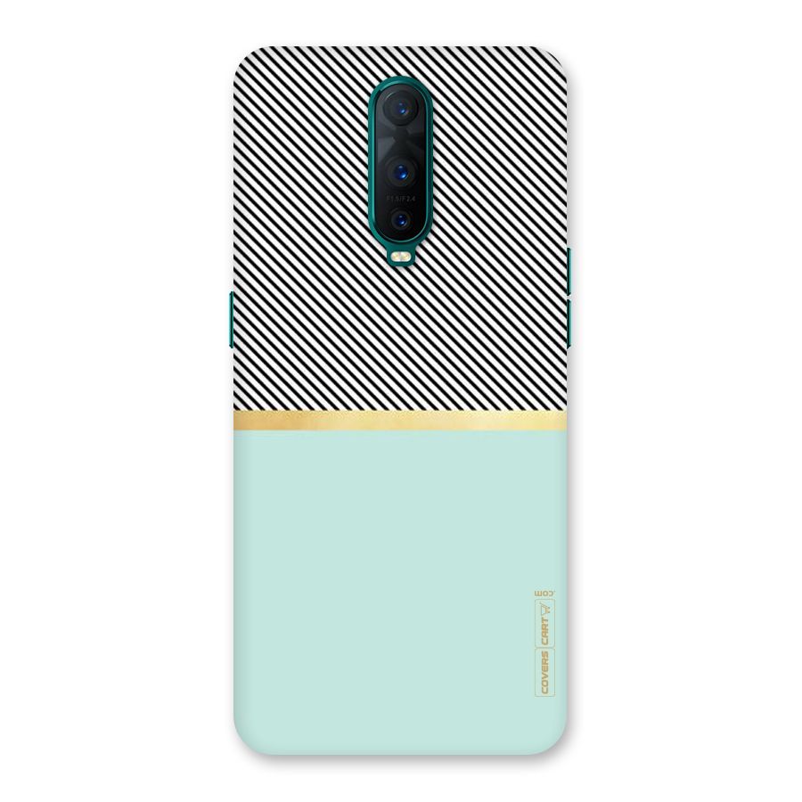Pastel Green Base Stripes Back Case for Oppo R17 Pro