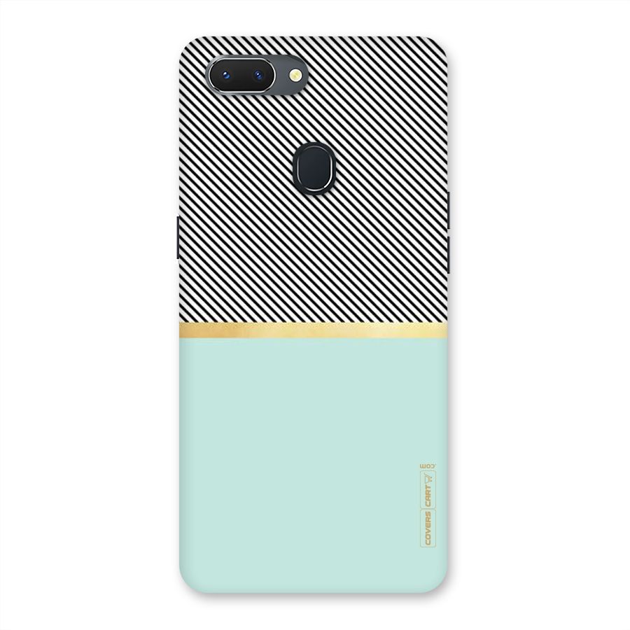 Pastel Green Base Stripes Back Case for Oppo Realme 2