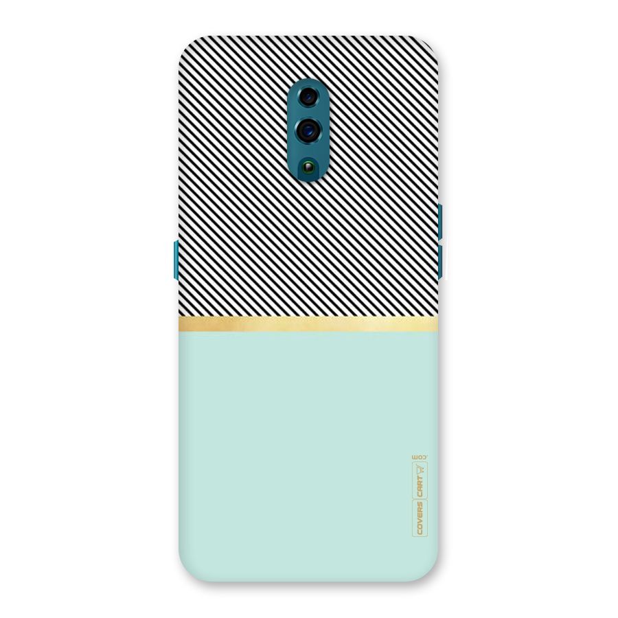 Pastel Green Base Stripes Back Case for Oppo Reno
