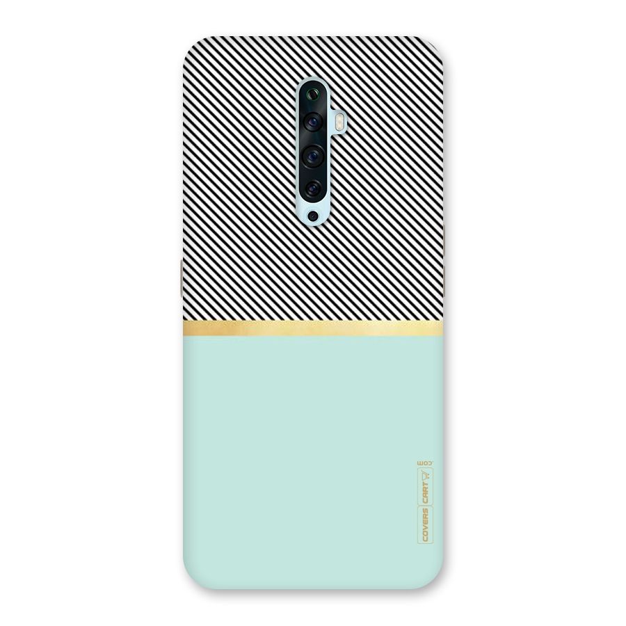 Pastel Green Base Stripes Back Case for Oppo Reno2 F