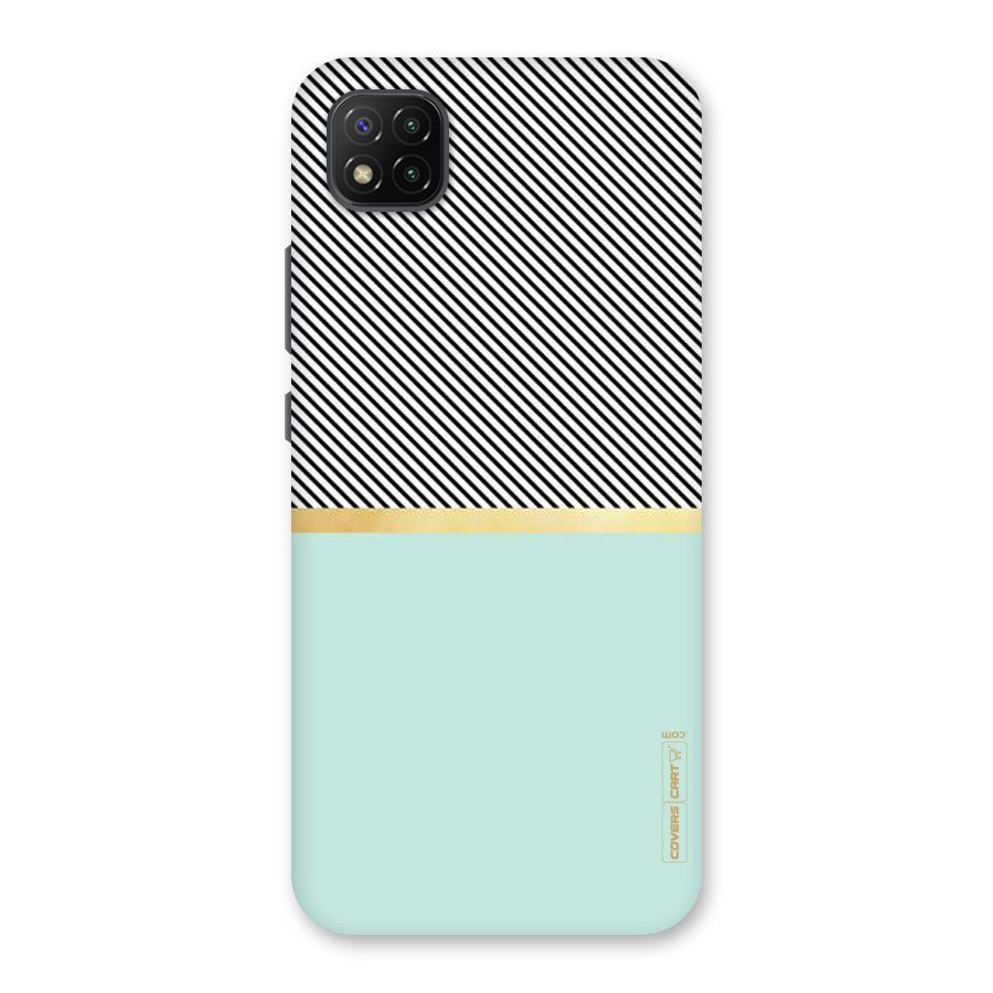 Pastel Green Base Stripes Back Case for Poco C3