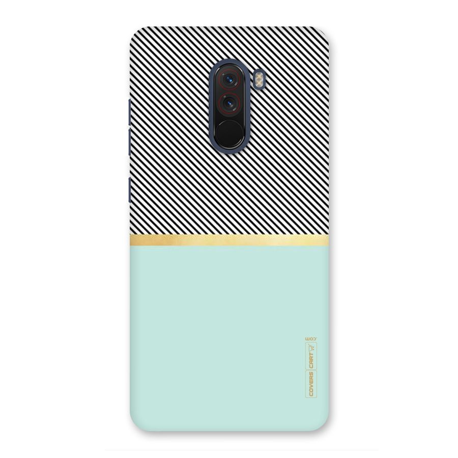 Pastel Green Base Stripes Back Case for Poco F1