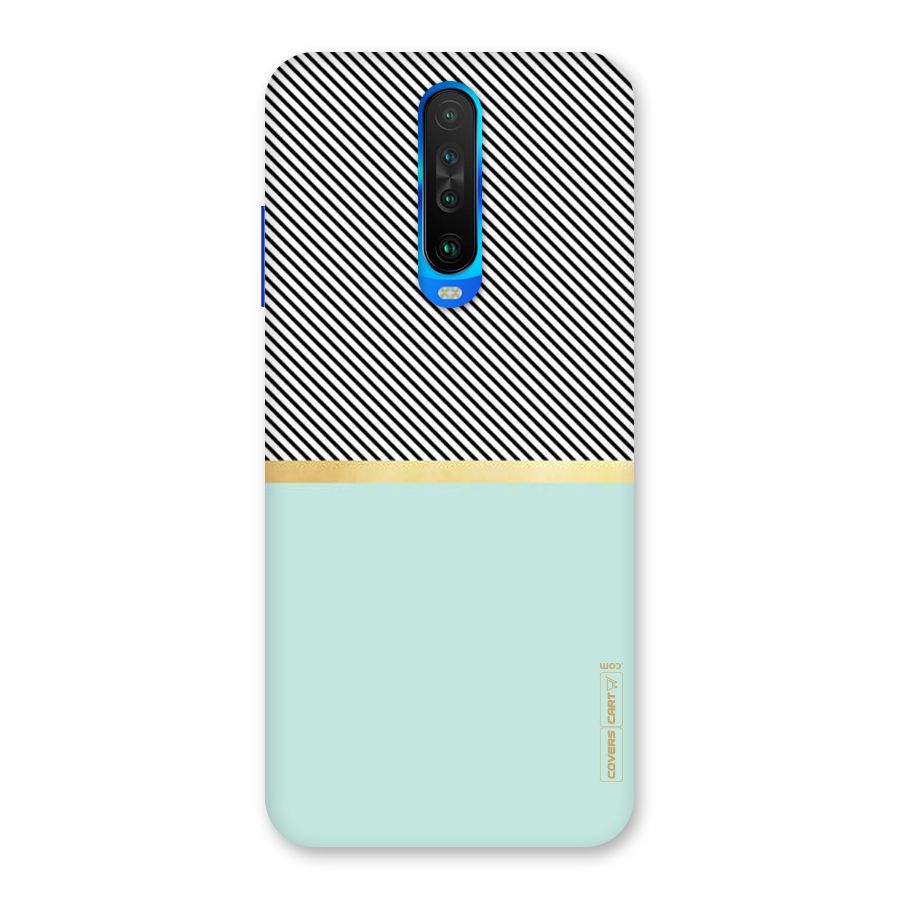 Pastel Green Base Stripes Back Case for Poco X2