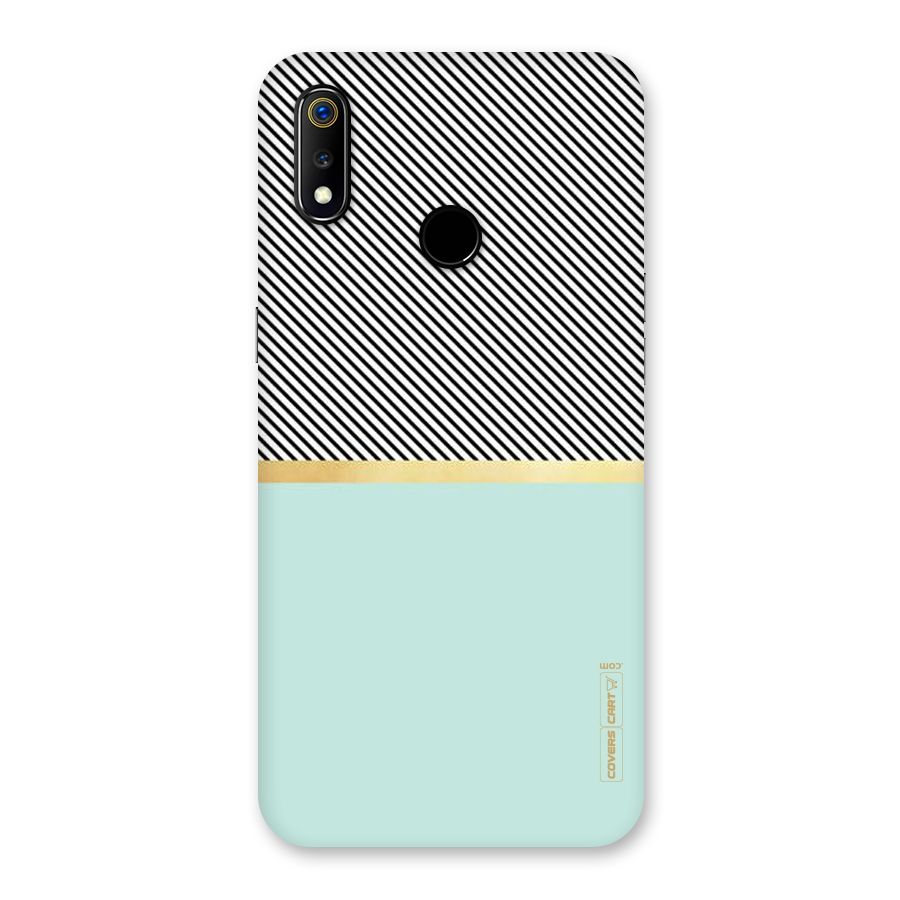 Pastel Green Base Stripes Back Case for Realme 3
