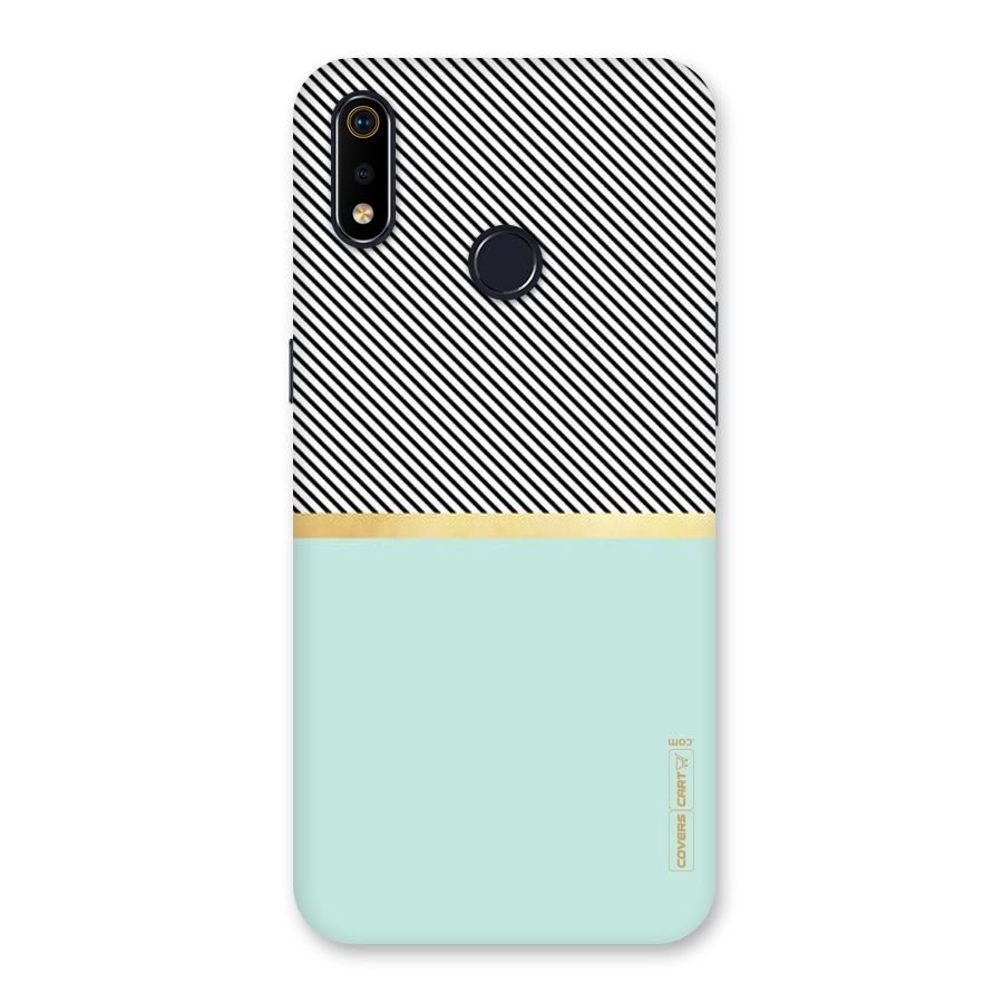 Pastel Green Base Stripes Back Case for Realme 3i