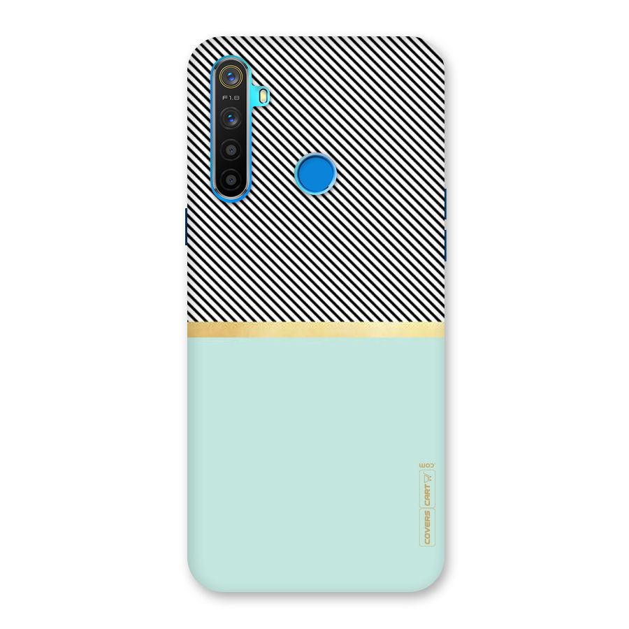 Pastel Green Base Stripes Back Case for Realme 5s