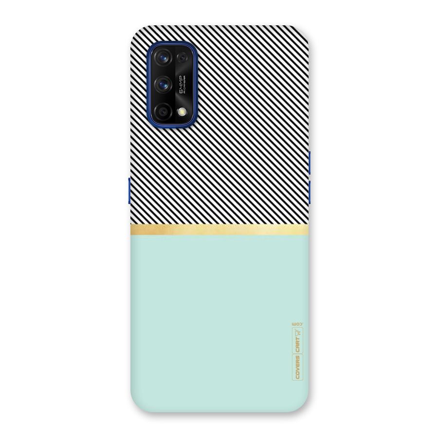 Pastel Green Base Stripes Back Case for Realme 7 Pro