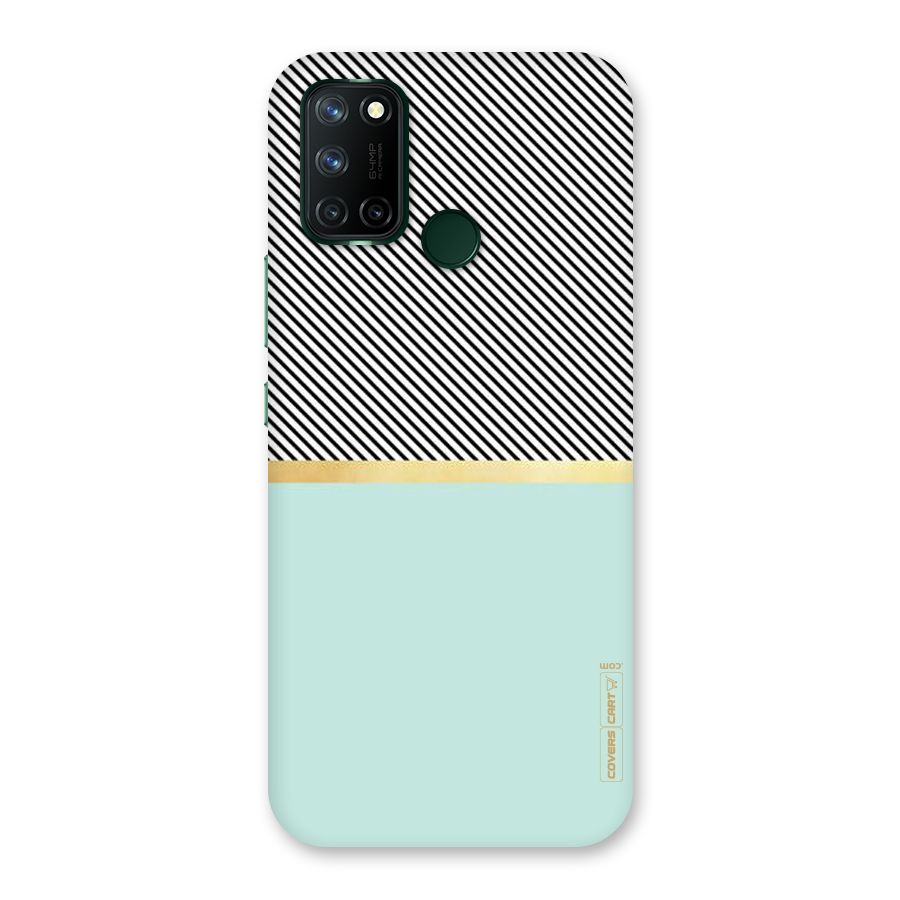 Pastel Green Base Stripes Back Case for Realme 7i