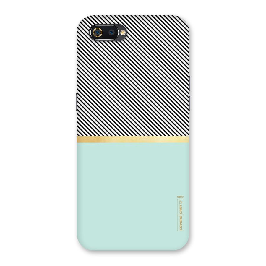 Pastel Green Base Stripes Back Case for Realme C2