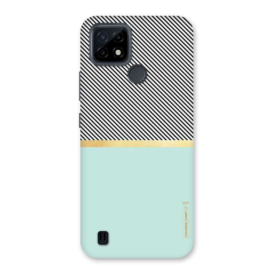 Pastel Green Base Stripes Back Case for Realme C21