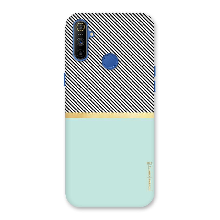 Pastel Green Base Stripes Back Case for Realme Narzo 10A