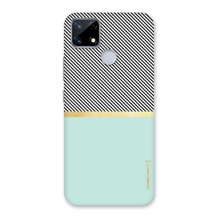 Pastel Green Base Stripes Back Case for Realme Narzo 20
