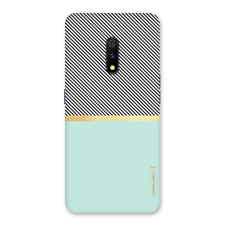 Pastel Green Base Stripes Back Case for Realme X