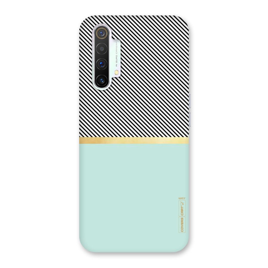 Pastel Green Base Stripes Back Case for Realme X3