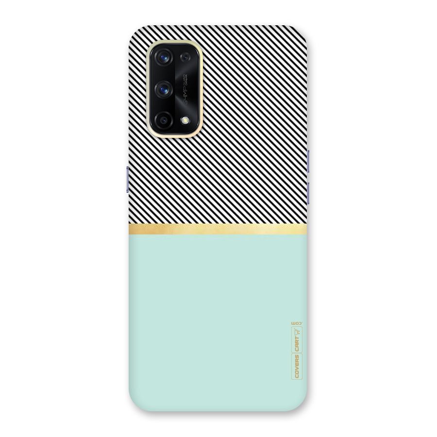 Pastel Green Base Stripes Glass Back Case for Realme X7 Pro