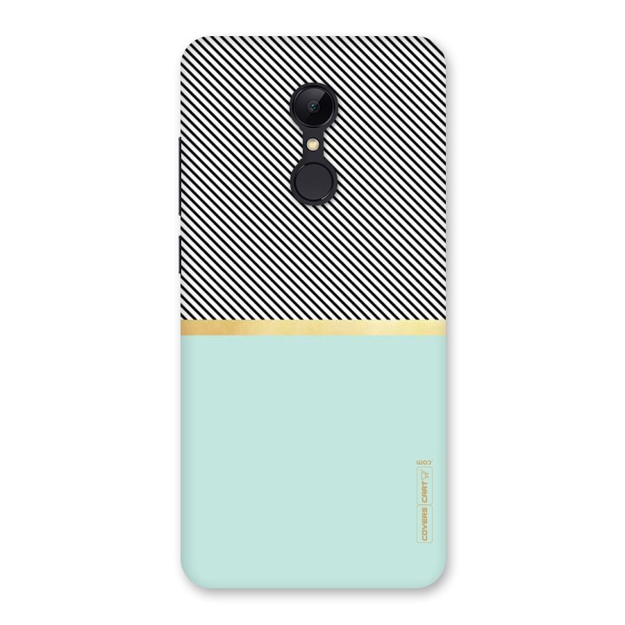 Pastel Green Base Stripes Back Case for Redmi 5