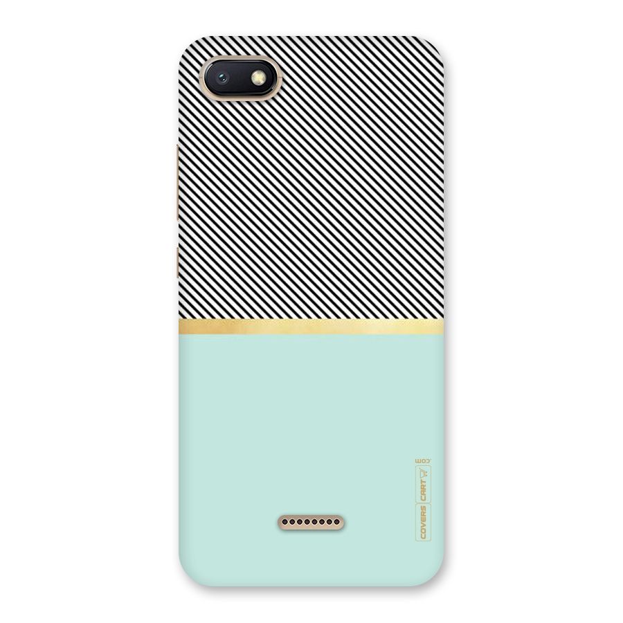 Pastel Green Base Stripes Back Case for Redmi 6A