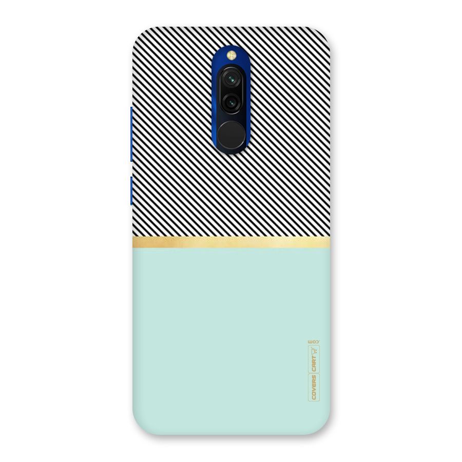 Pastel Green Base Stripes Back Case for Redmi 8