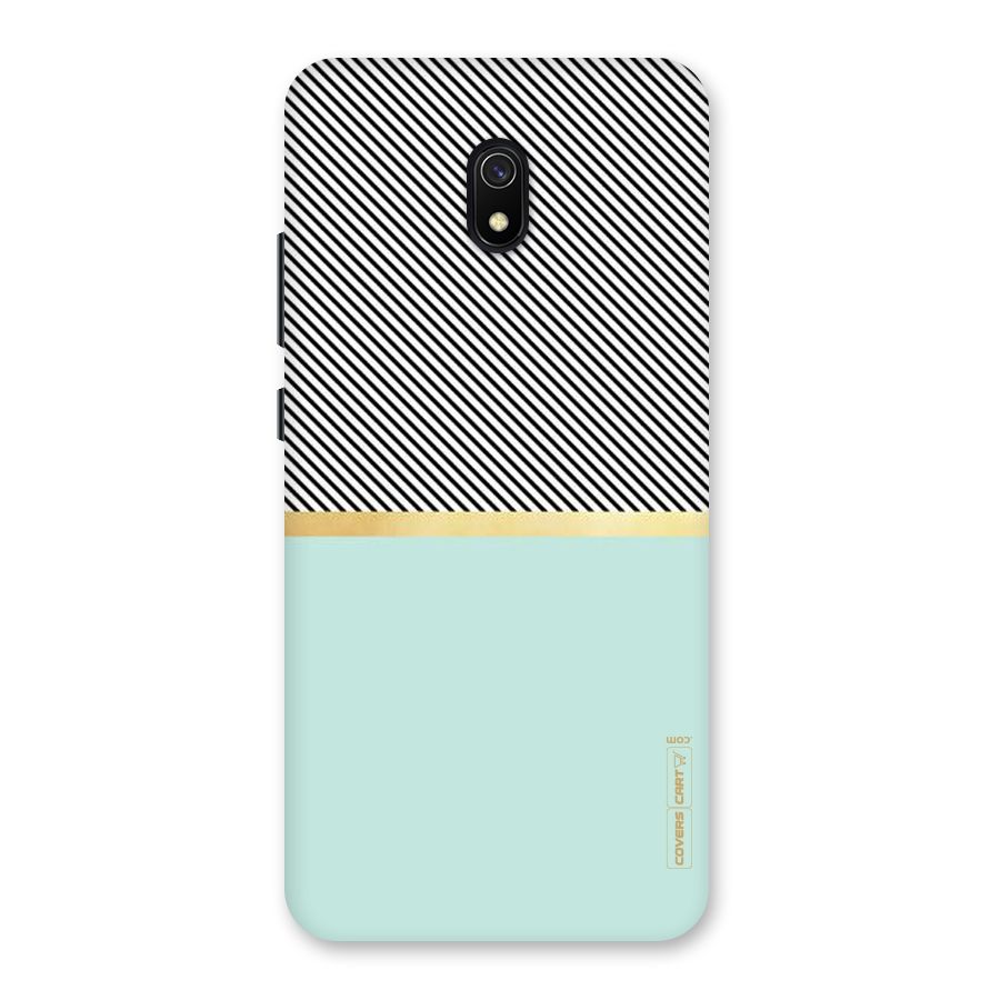 Pastel Green Base Stripes Back Case for Redmi 8A