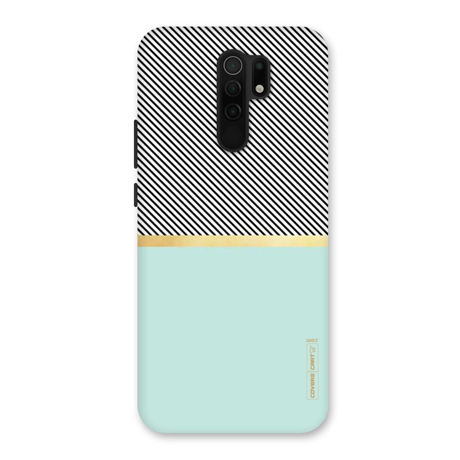 Pastel Green Base Stripes Back Case for Redmi 9 Prime